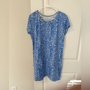 Hiho T Shirt Blue and White Patterned Women's Dress